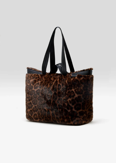 Bolso Bellerose de pelo con estampado leopardo