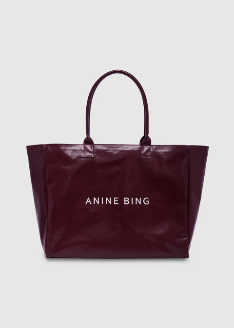 Bolso ANINE BING tote efecto plastificado