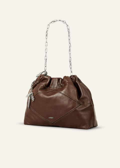 Bolso BA&SH bandolera piel marrón