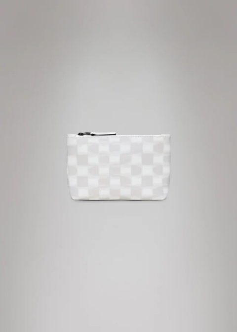 Neceser blanco cuadros difuminados