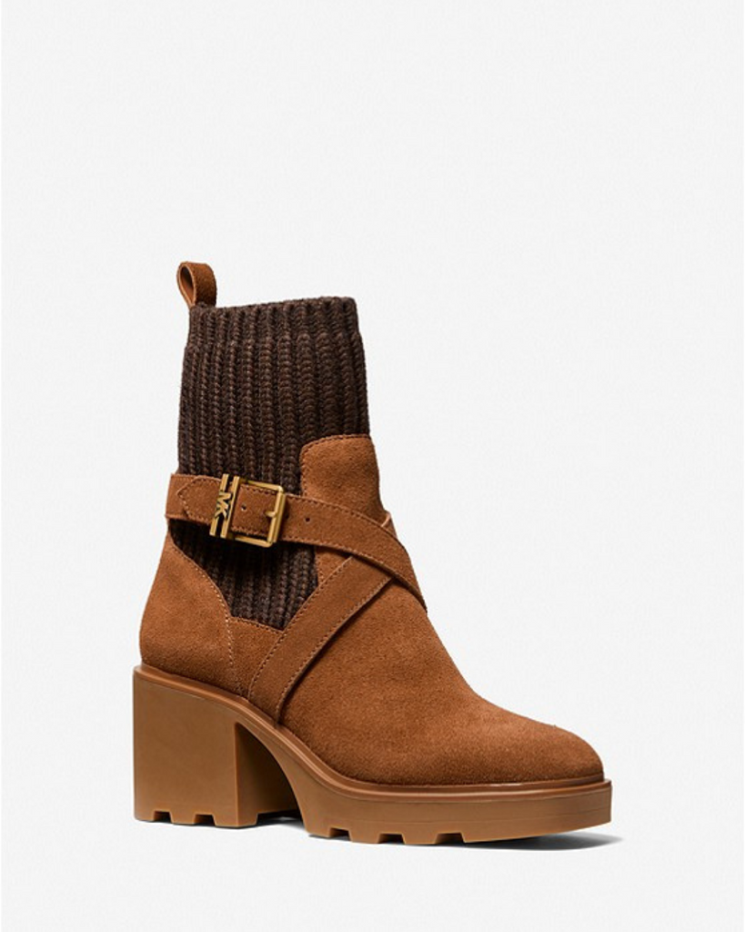 Botas tipo calcetín marrón