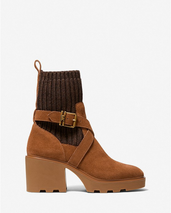 Botas tipo calcetín marrón