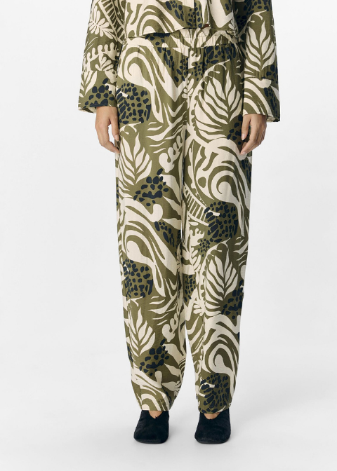 Pantalón OBJECT estampado verde oliva