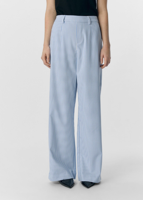 Pantalón OBJECT azul claro rayas