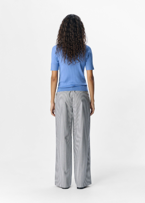 Pantalón OBJECT gris rayas
