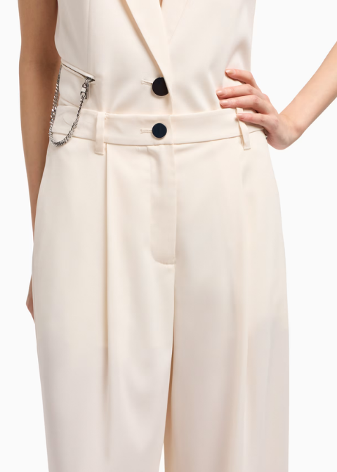 Pantalón blanco roto ancho