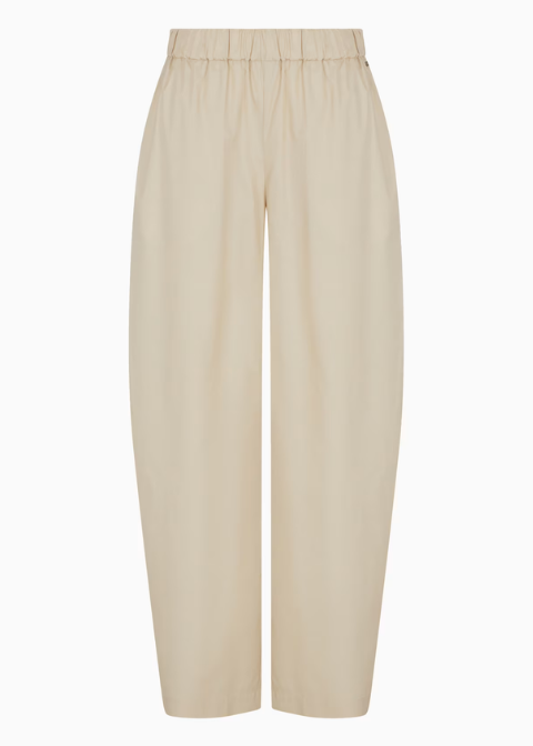 Pantalón beige algodón goma