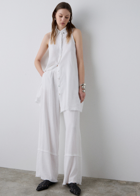 Pantalón BSB blanco lino