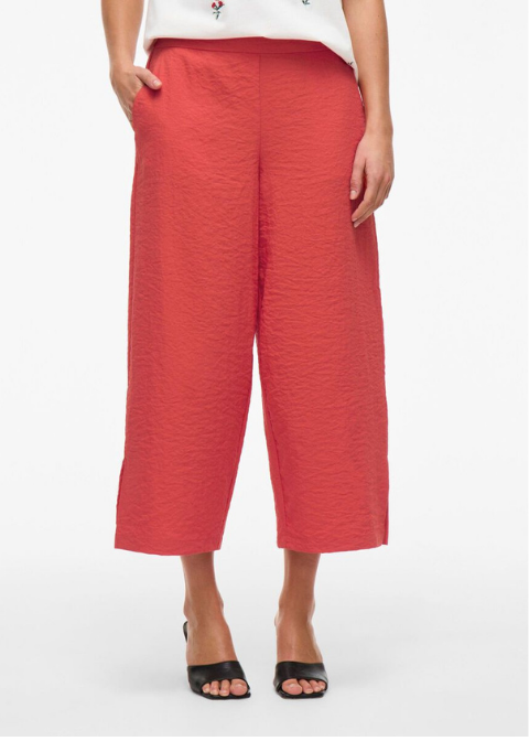 Pantalón VILA rojo culotte