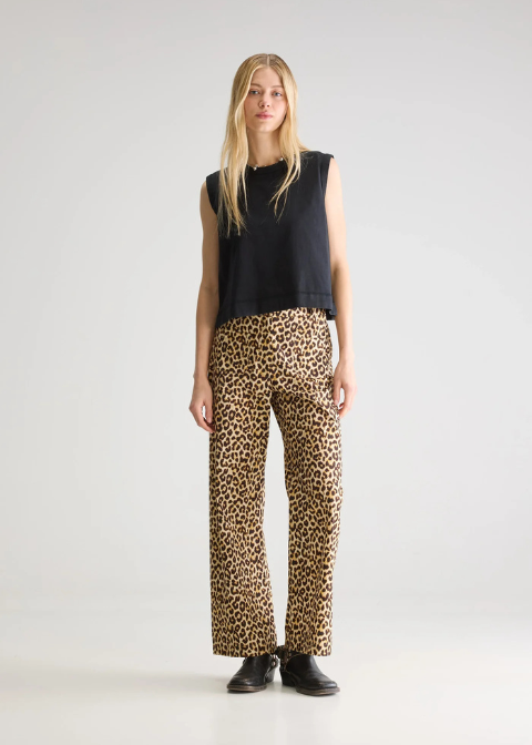 Pantalón crudo animal print