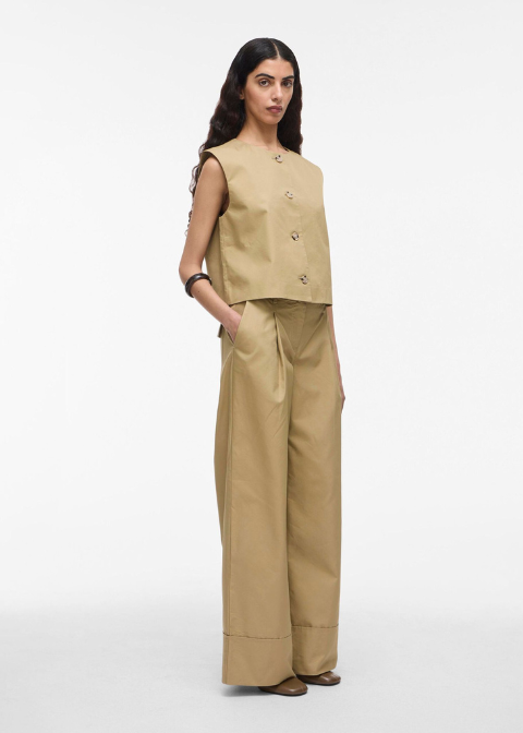 Pantalón ROUGE EDIT camel ancho