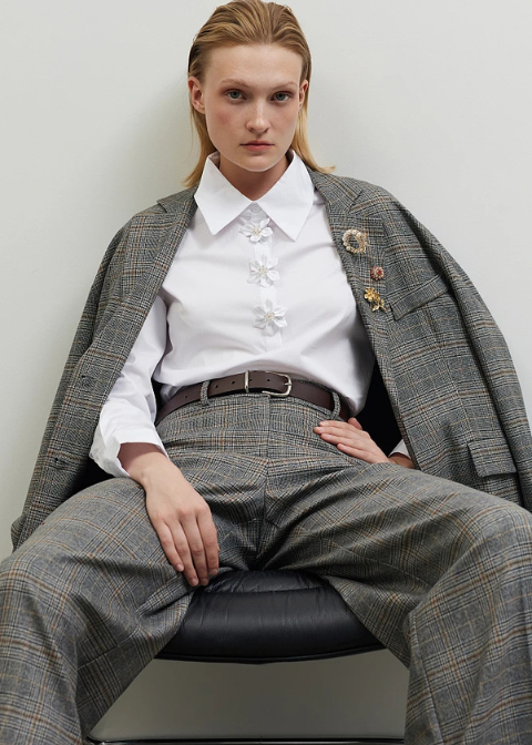 Pantalon BSB gris cuadros