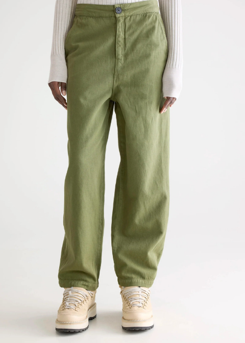 Pantalón BELLEROSE verde goma cintura