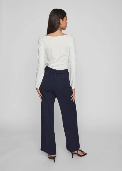 Pantalón VILA marino ancho con goma