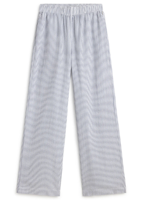 Pantalon ECOALF blanco rayas azules