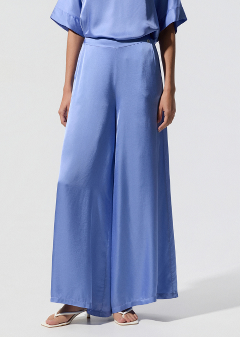 Pantalon BSB azul satinado recto