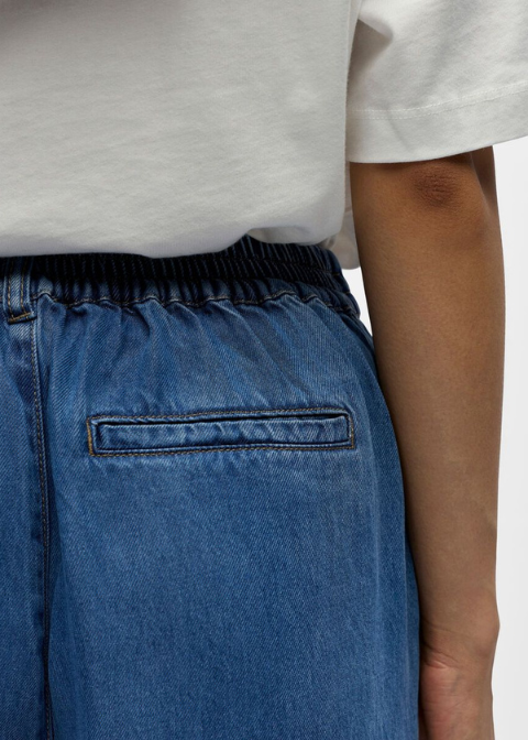 Jeans OBJECT azul cropped ancho