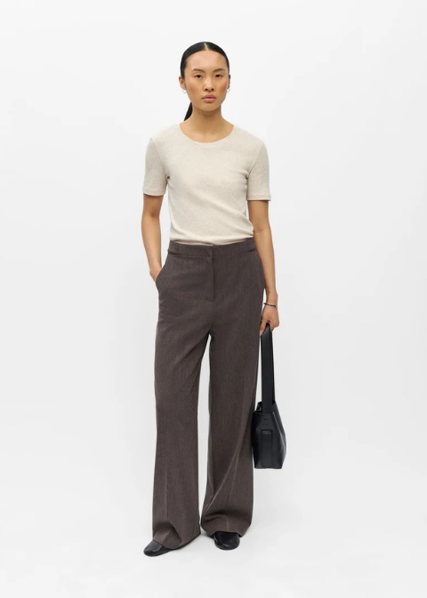 Pantalón OBJECT marrón ancho