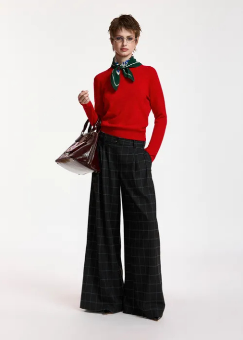 Pantalón ESSENTIEL de pinza a cuadros