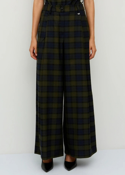 Pantalón BSB de cuadros de cintura alta
