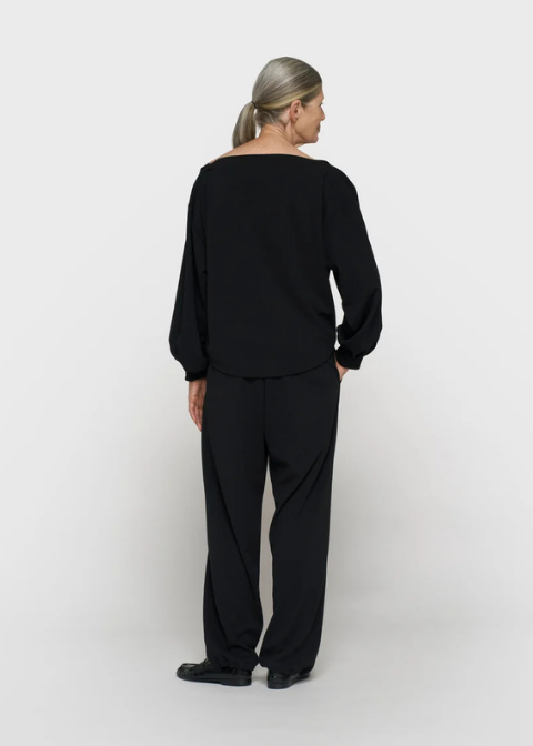 Pantalón 10 DAYS negro crepe