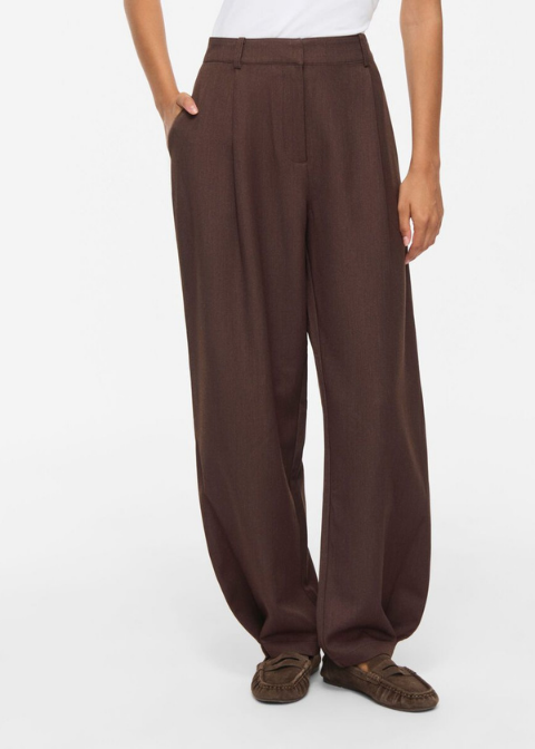 Pantalón VILA barrel de tiro alto con bolsillos laterales