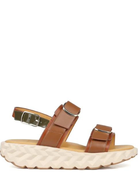 Sandalia 4CCCCEES marron hebillas