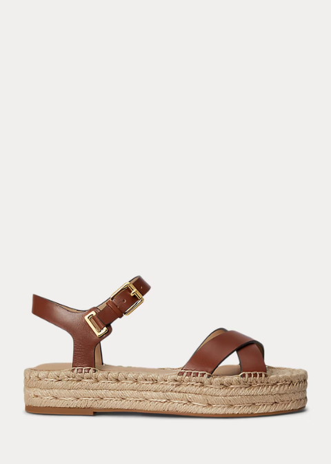 Sandalia RALPH LAUREN marrón cañamo