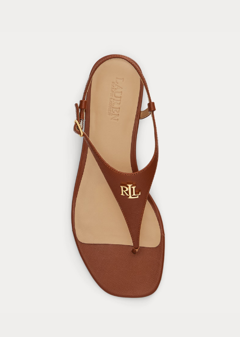 Sandalia RALPH LAUREN marrón piel