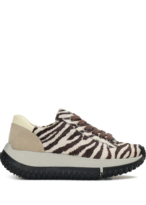 Zapatillas 4CCCCESS marron cebra pelo