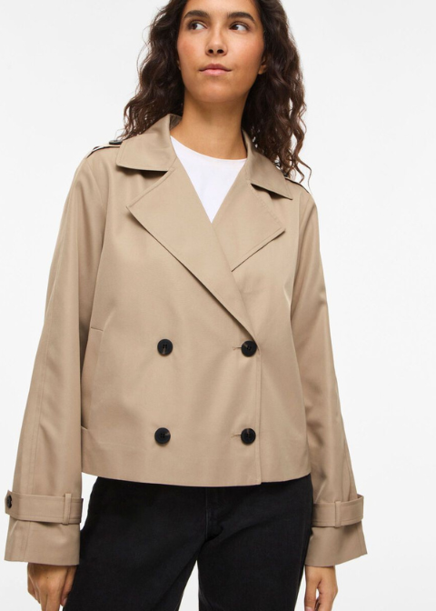 Gabardina VILA beige corta