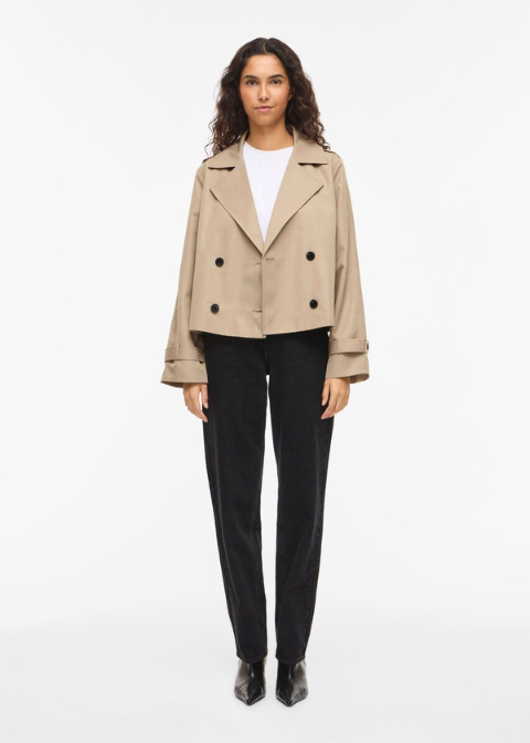 Gabardina VILA beige corta