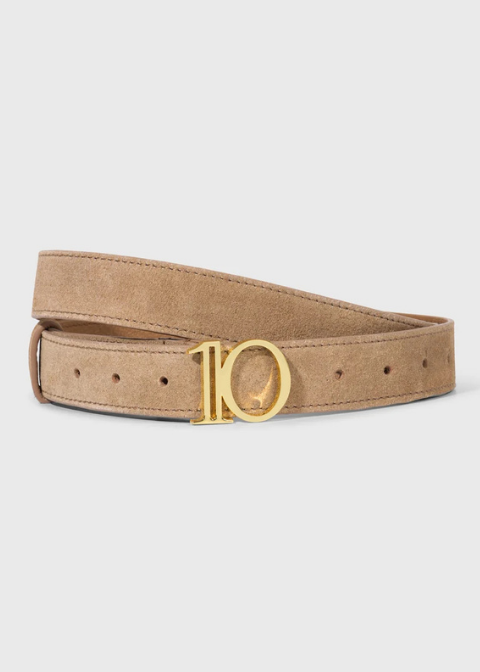 Cinturón 10 DAYS camel logo