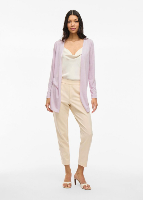 Chaqueta VILA malva larga fina