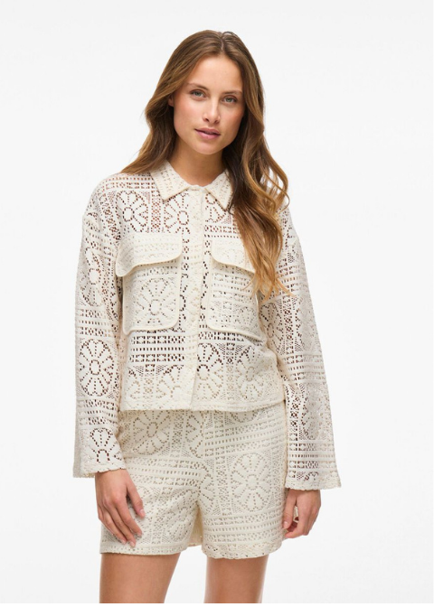 Cardigan VILA beige crochet