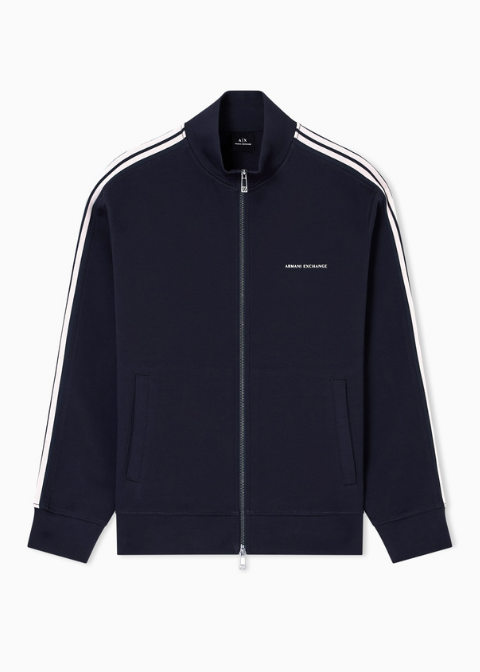 AX. Chaqueta XM001361 azul marino detalle raya beige sport C·AZ.T·L