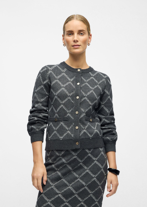 Cardigan  OBJECT gris rombos