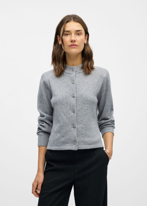 Cardigan OBJECT gris hombreras