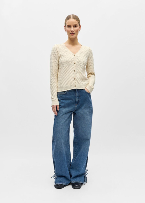 Cardigan OBJECT beige relieve
