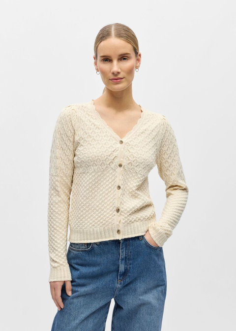 Cardigan OBJECT beige relieve