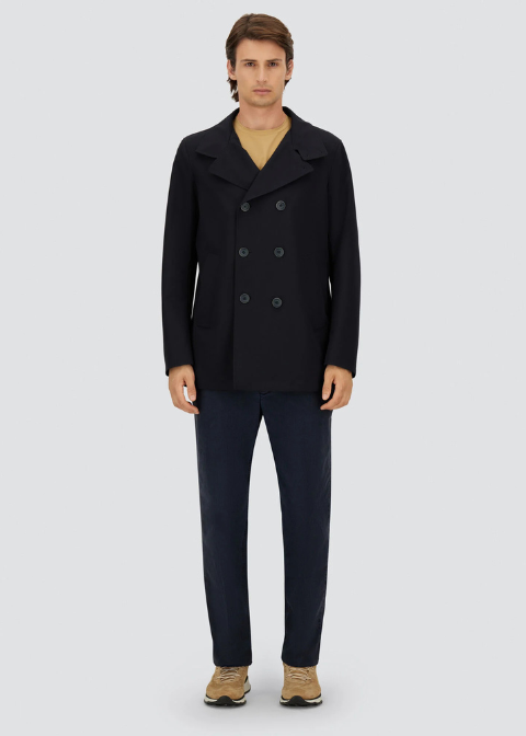 Chaqueta HERNO marino cruzada tecnica