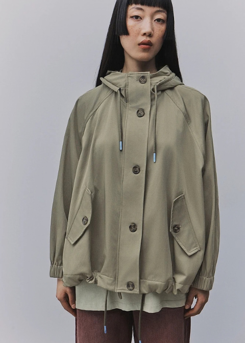 Chaqueta BSB caqui gabardina botones