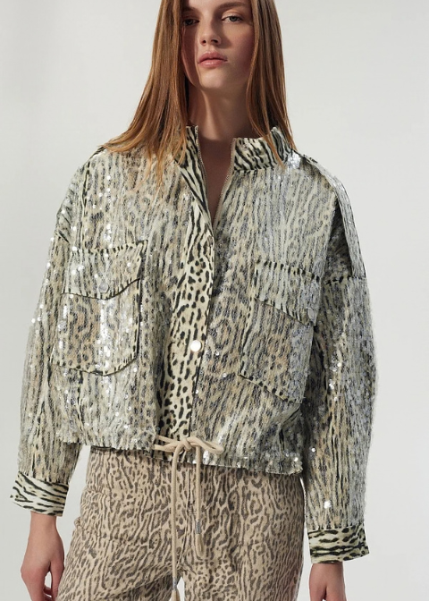 Chaqueta BSB print lentejuelas