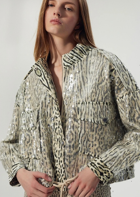 Chaqueta BSB print lentejuelas
