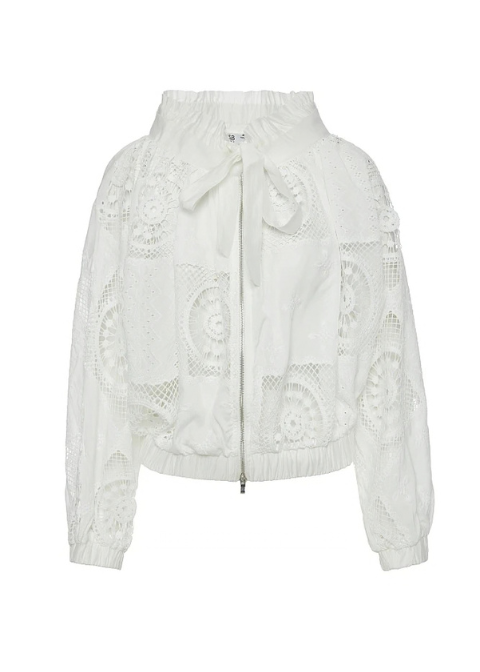 Chaqueta BSB blanca calada