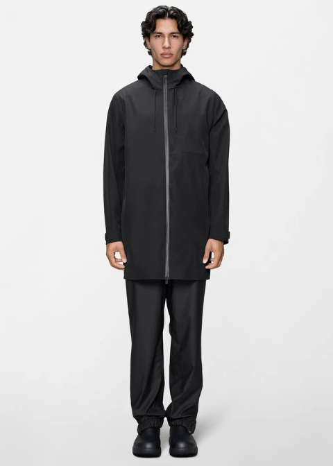 Chaqueta RAINS unisex negra impermeable