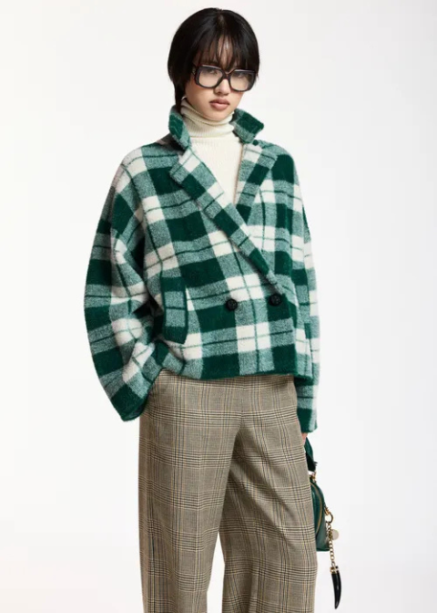 Chaqueta ESSENTIEL punto cuadros