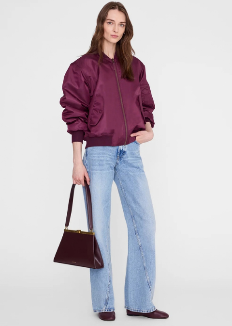 Chaqueta ANINE BING bomber burdeos