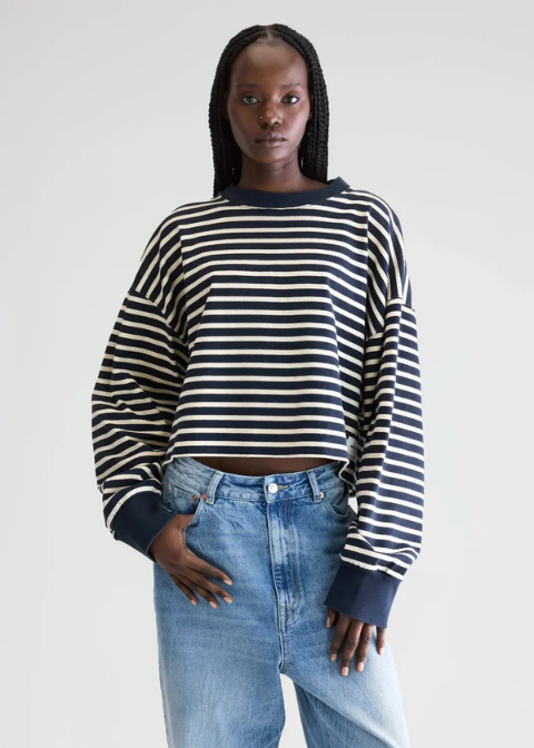 Sudadera BELLEROSE azul rayas