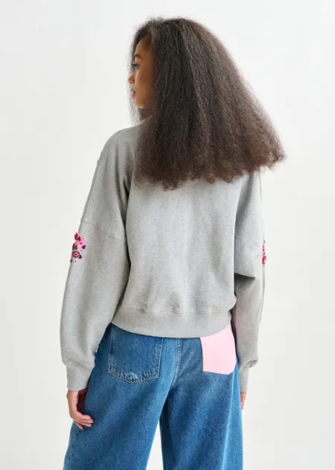 Sudadera ESSENTIEL gris lentejuela
